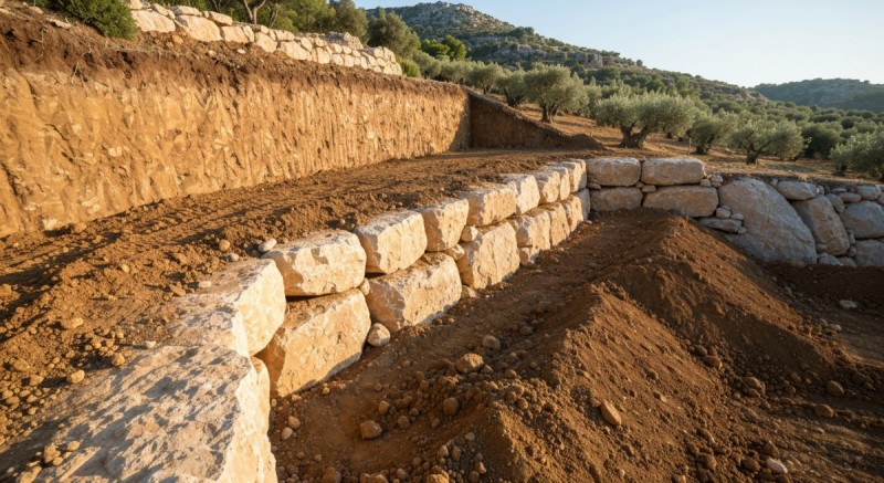 Réaliser un terrassement de terrain en pente pour un jardin à Marseille